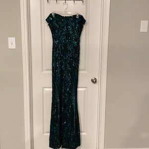 Emerald sequin mermaid gown